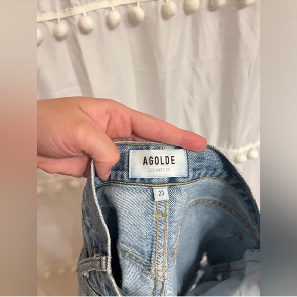 AGOLDE 90'S Mid Rise Straight Jeans Fall Out Women’s Size 23 - Picture 7 of 8